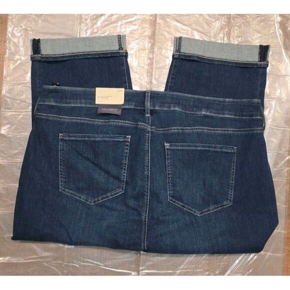 NWT NYDJ Marilyn Straight Crop Cuffed Jeans Size Cool Embrace Size 22 W - Picture 5 of 11